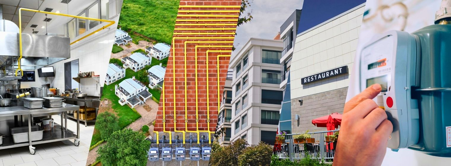 Panoramic view of a modern smart office interior hallway